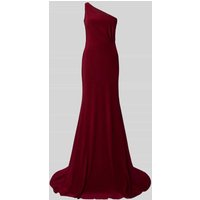 TROYDEN COLLECTION Abendkleid mit One-Shoulder-Träger in Bordeaux, Größe 38 von TROYDEN COLLECTION