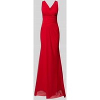 TROYDEN COLLECTION Abendkleid mit Taillenband in Rot, Größe 42 von TROYDEN COLLECTION