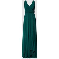 TROYDEN COLLECTION Abendkleid mit Taillenband in Smaragd, Größe 40 von TROYDEN COLLECTION