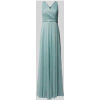 TROYDEN COLLECTION Abendkleid mit Taillenpasse in Mint Melange, Größe 36 von TROYDEN COLLECTION
