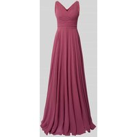 TROYDEN COLLECTION Abendkleid mit V-Ausschnitt in Mauve, Größe 32 von TROYDEN COLLECTION