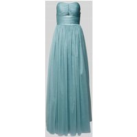 TROYDEN COLLECTION Abendkleid mit rückseitigem Reißverschluss in Rauchblau, Größe 42 von TROYDEN COLLECTION