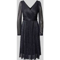 TROYDEN COLLECTION Cocktailkleid in Wickel-Optik in Marine, Größe 38 von TROYDEN COLLECTION