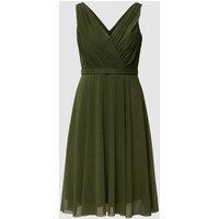 TROYDEN COLLECTION Cocktailkleid in Wickel-Optik in Oliv, Größe 40 von TROYDEN COLLECTION