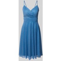 TROYDEN COLLECTION Cocktailkleid mit Taillenband in Bleu, Größe 40 von TROYDEN COLLECTION