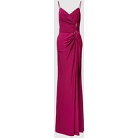 TROYDEN COLLECTION Maxikleid mit Cut Outs in Fuchsia, Größe 34 von TROYDEN COLLECTION