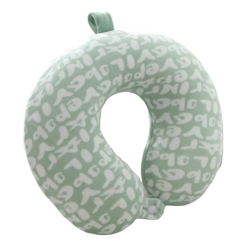 Reisekissen Nackenkissen Travel Pillow Weiches Memory Foam Baumwolle U-Förmiges Kissenüberzug Maschinenwaschbar Nackenstützkissen für Flugzeug,Zug,Auto,Büro und Camping (Grün) von TROYSINC