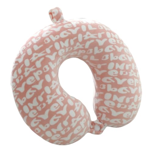 Reisekissen Nackenkissen Travel Pillow Weiches Memory Foam Baumwolle U-Förmiges Kissenüberzug Maschinenwaschbar Nackenstützkissen für Flugzeug,Zug,Auto,Büro und Camping (Rosa) von TROYSINC