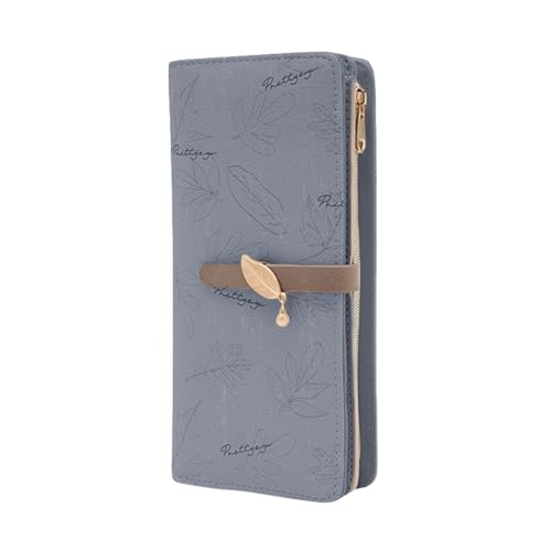 TROYSINC Geldbörse Damen Groß im Langformat, PU Leder Portemonnaie Damen,Geldbeutel Damen Clutch Wallet mit Münzfach und Viel Kartenfäche, Portmonee Damen (Blau) von TROYSINC