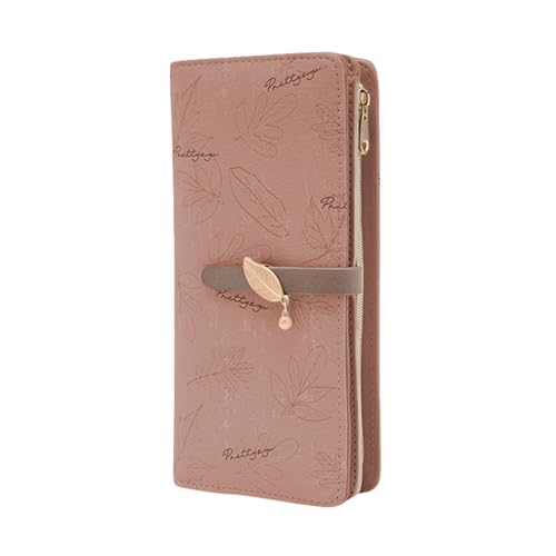 TROYSINC Geldbörse Damen Groß im Langformat, PU Leder Portemonnaie Damen,Geldbeutel Damen Clutch Wallet mit Münzfach und Viel Kartenfäche, Portmonee Damen (Rosa) von TROYSINC