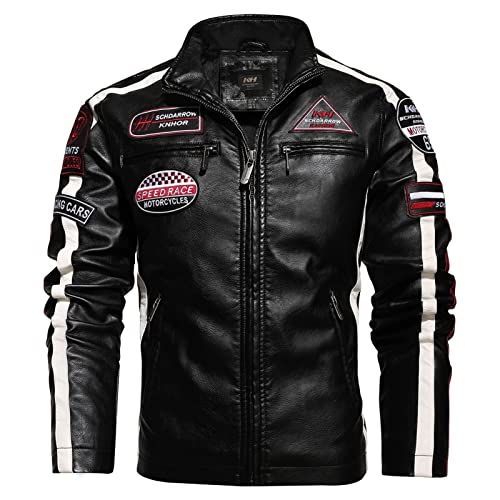 TRPSR Herren Motorradjacke wasserdichte Winddichte Winddichte, Atmungsaktive Motorradjacke Sommermänner Für Roller Und Motorrad (Color : Schwarz, Size : 4XL) von TRPSR