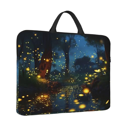 Laptophülle, 35,6 cm (14 Zoll), stoßfest, Motiv: Glühwürmchen, Aktentasche, Computertasche mit Griff von TRSGKSQP