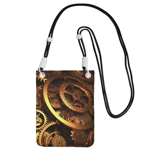 TRSGKSQP Kleine Crossbody-Tasche für Damen, Handy-Geldbörse, Mini-Handy-Geldbörse, coole Steampunk-Ausrüstung, Handytasche, Schwarz , Einheitsgröße von TRSGKSQP