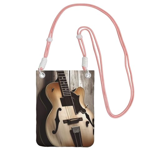 TRSGKSQP Kleine Crossbody-Tasche für Damen, Handygeldbörse, Mini-Handygeldbörse, Gitarre, Bilder, Handytasche, rose, Einheitsgröße von TRSGKSQP
