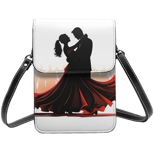 TRSGKSQP Kleine Umhängetasche aus Leder für Damen, Handy, Geldbörse, Ballsaal, Tanz, Handytasche von TRSGKSQP