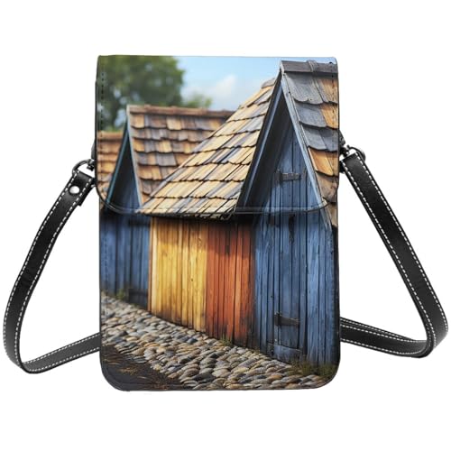 TRSGKSQP Kleine Umhängetasche aus Leder für Damen, Handy, Geldbörse, Dachschindel, Handytasche von TRSGKSQP