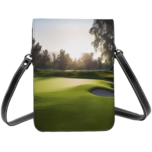 TRSGKSQP Kleine Umhängetasche aus Leder für Damen, Handy, Geldbörse, Golfplatz, Handytasche von TRSGKSQP