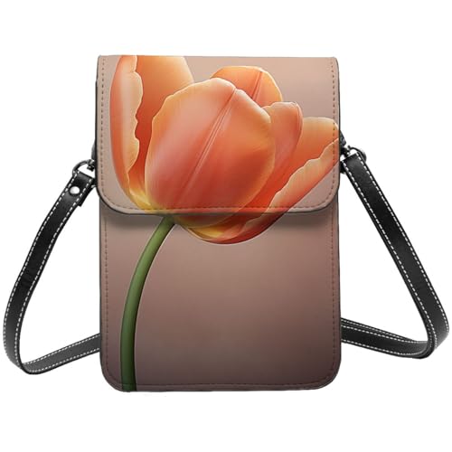 TRSGKSQP Kleine Umhängetasche aus Leder für Damen, Handygeldbörse, Handy-Geldbörse, Blumen-Handytasche von TRSGKSQP
