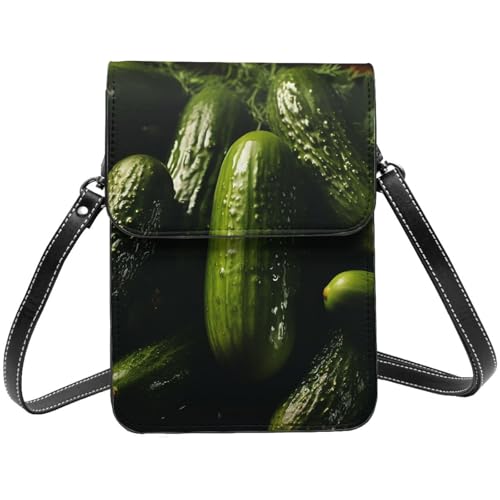 TRSGKSQP Kleine Umhängetasche aus Leder für Damen, Handygeldbörse, Handy-Geldbörse, Pickle-Handytasche von TRSGKSQP