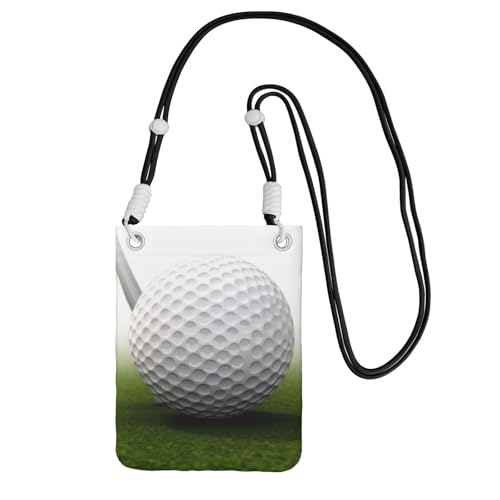 TRSGKSQP Kleine Umhängetasche für Damen, Handy-Geldbörse, Mini-Handytasche, Golfball-Handytasche, Schwarz , Einheitsgröße von TRSGKSQP