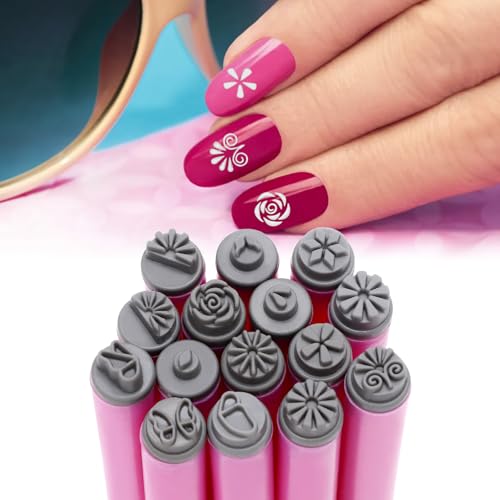 Nagelstempel-Set, 15 Stück, DIY-Design-Werkzeuge für Blumen-Nagelkunst, Frauen und Mädchen, Heimgebrauch Nagelstempel-Set, 15 Stück, DIY-Design-Werkzeuge für Blumen-Nagelkunst, Frauen und Mädchen, Heimgebrauch von TRTYEF