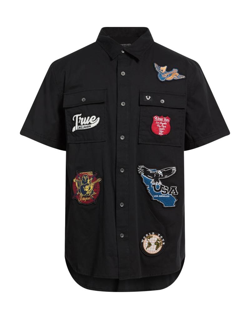 TRUE RELIGION Hemd Herren Schwarz von TRUE RELIGION
