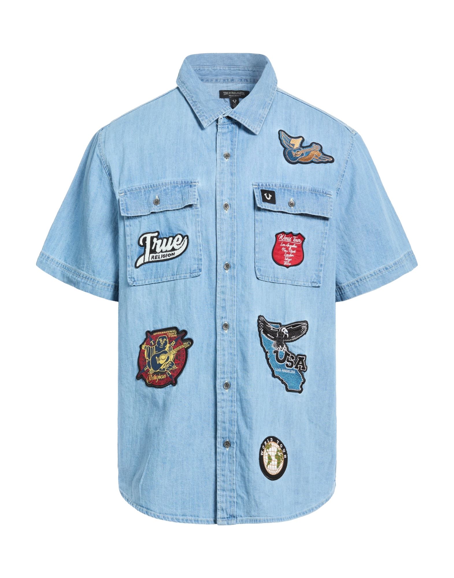 TRUE RELIGION Jeanshemd Herren Blau von TRUE RELIGION