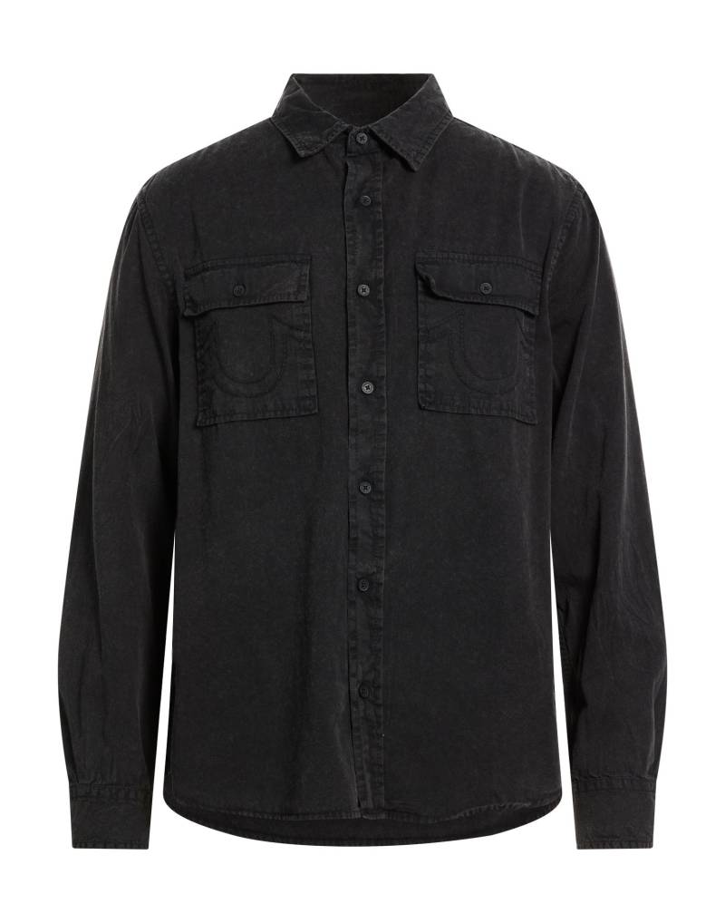 TRUE RELIGION Jeanshemd Herren Schwarz von TRUE RELIGION