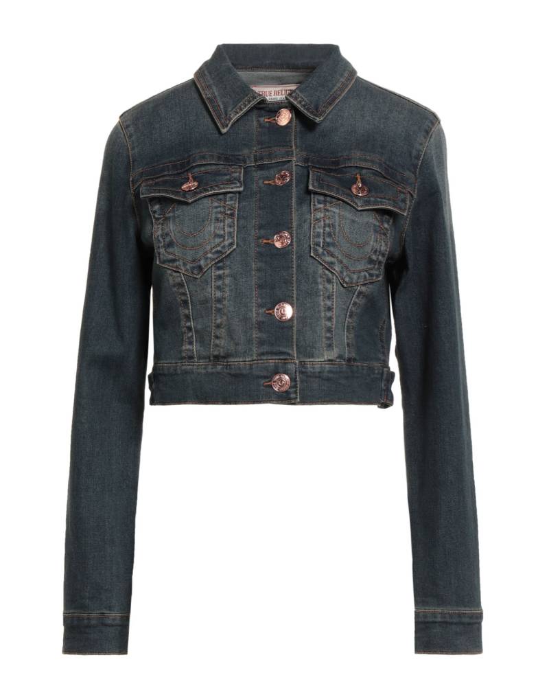 TRUE RELIGION Jeansjacke/-mantel Damen Blau von TRUE RELIGION