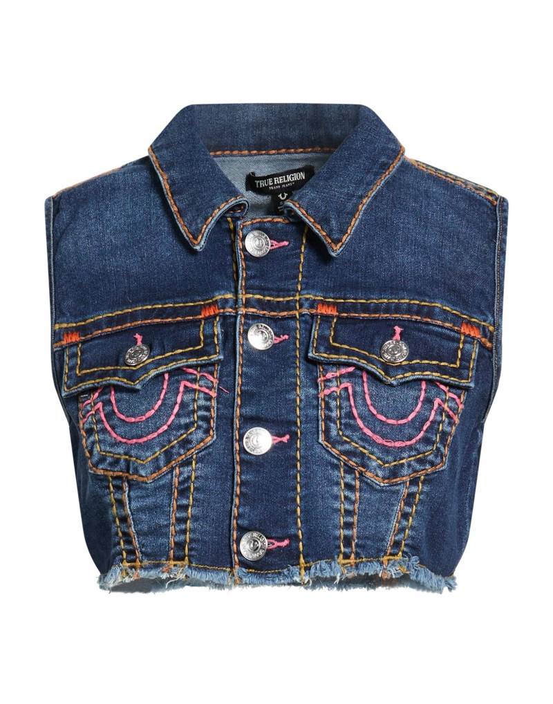 TRUE RELIGION Jeansjacke/-mantel Damen Blau TRUE RELIGION Jeansjacke/-mantel Damen Blau von TRUE RELIGION