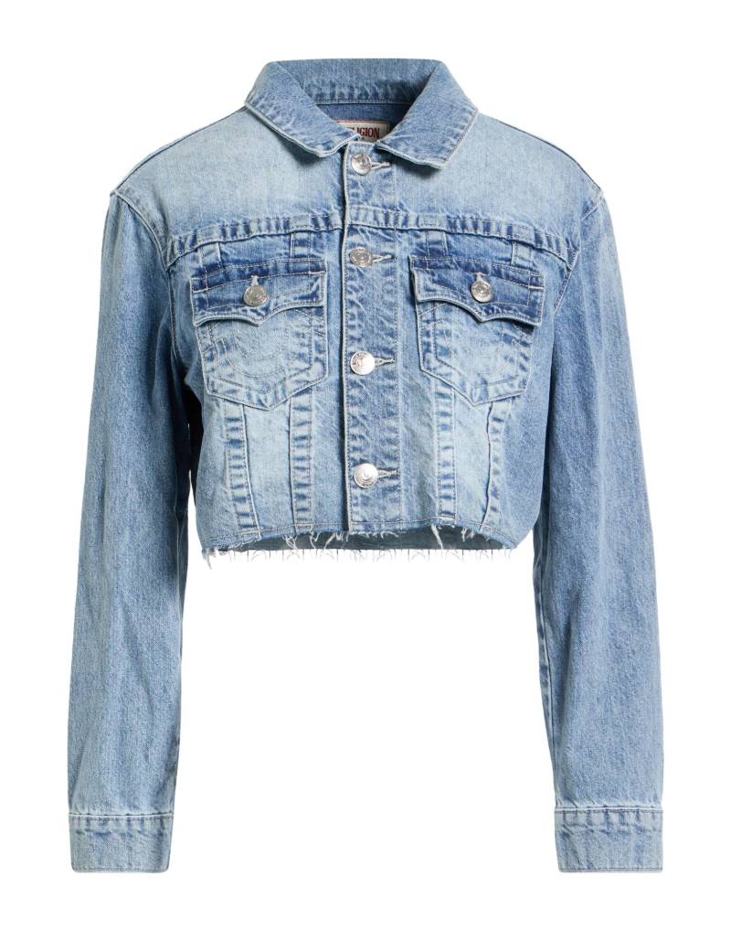 TRUE RELIGION Jeansjacke/-mantel Damen Blau von TRUE RELIGION