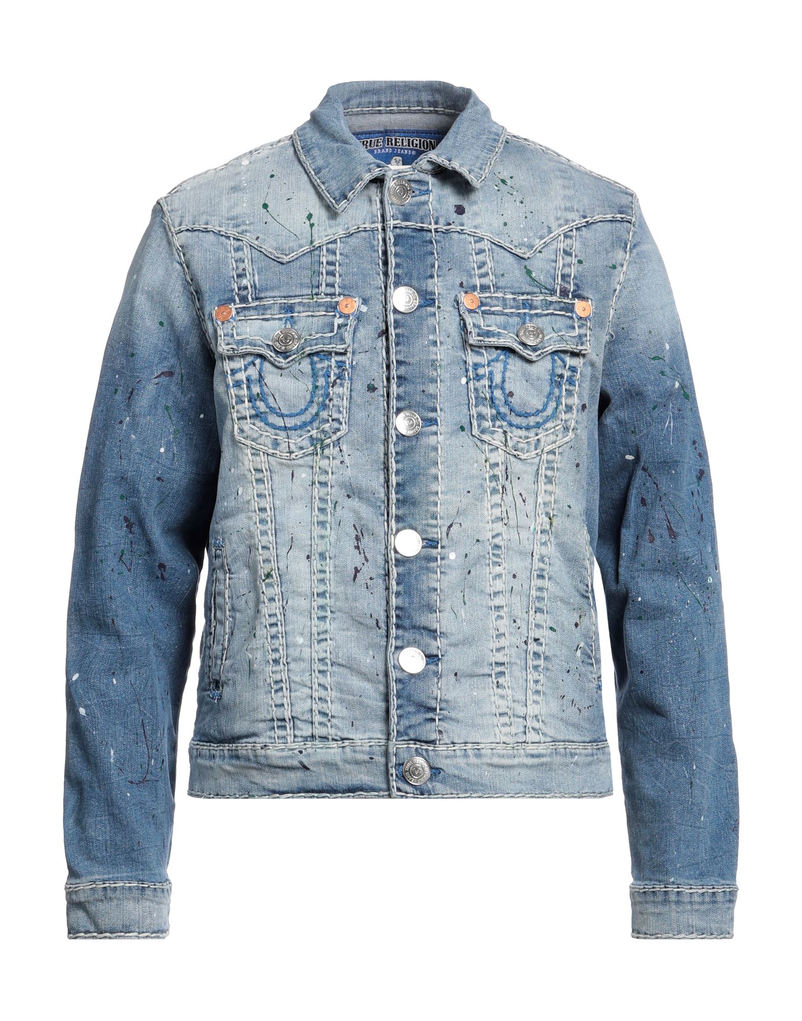 TRUE RELIGION Jeansjacke/-mantel Herren Blau von TRUE RELIGION