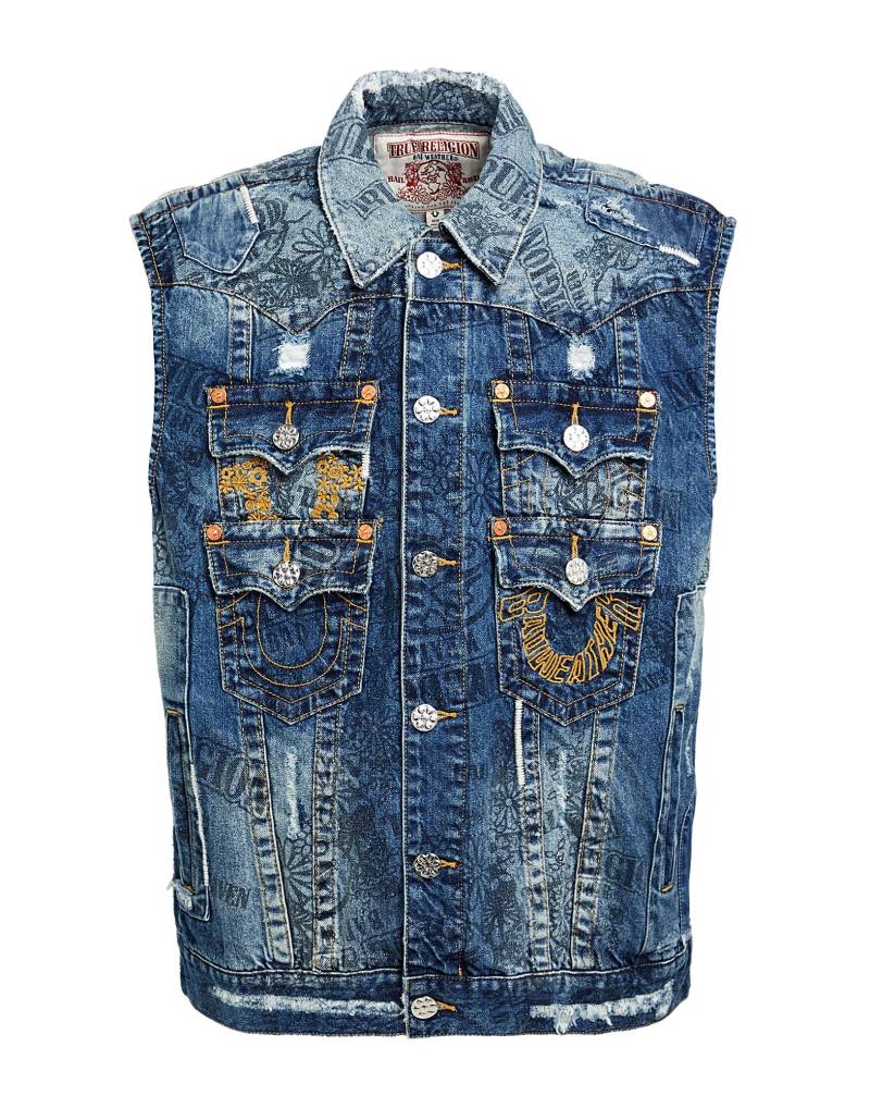 TRUE RELIGION Jeansjacke/-mantel Herren Blau von TRUE RELIGION