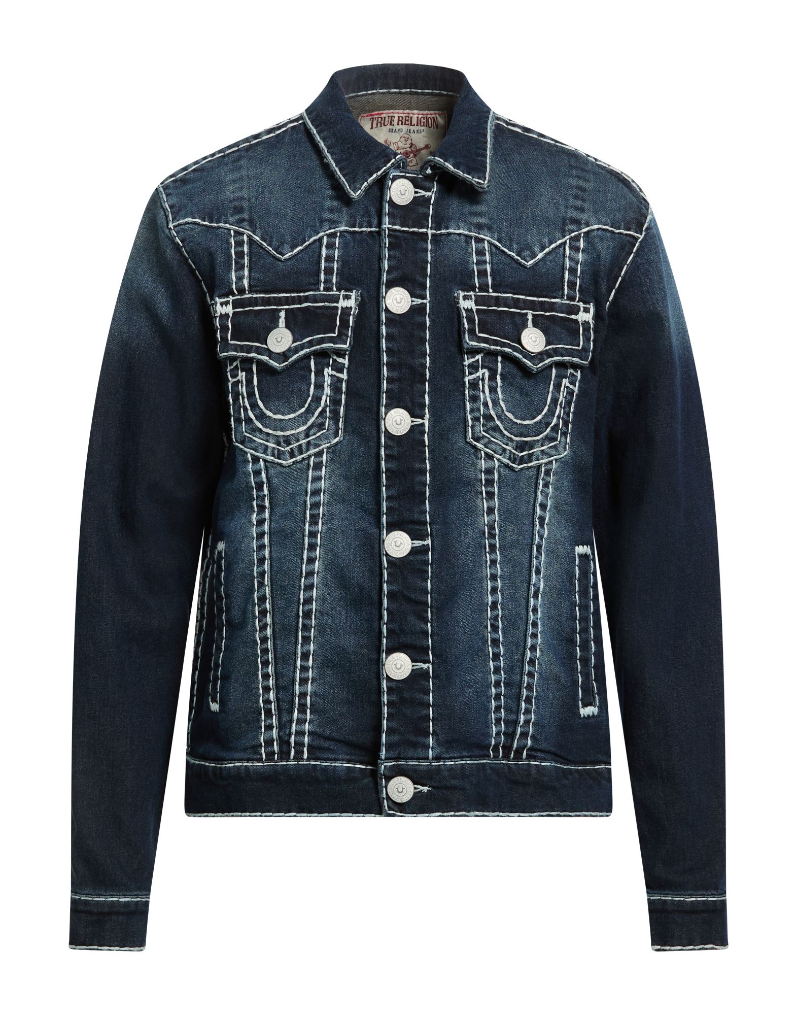 TRUE RELIGION Jeansjacke/-mantel Herren Blau von TRUE RELIGION