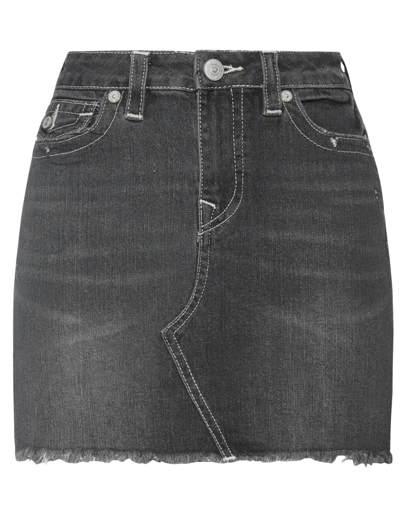 TRUE RELIGION Jeansrock Damen Granitgrau von TRUE RELIGION