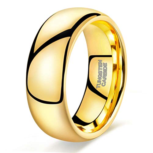 TRUMIUM Ehering aus Wolframcarbid, für Damen und Herren, mit abgestufter Kante, mit Gravur "I Love You", bequeme Passform, Größe 4-15, Schwarz / Silber, Wolfram, Kein Edelstein von TRUMIUM