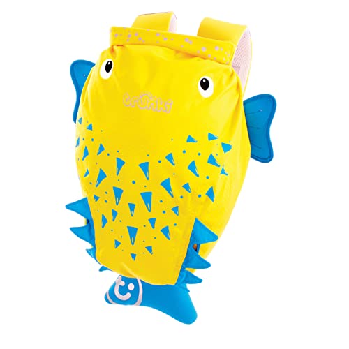 TRUNKI PaddlePak Wasserdichte Schwimmtasche Kinder Und Turnbeutel Wasserdicht Kinder | Schwimmrucksack Kinder | Schwimmbeutel Kinder Wasserdicht - Spike der Kugelfisch (Gelb) von TRUNKI