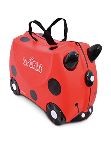 Trunki Kinder-Ride-On-Koffer – Harley – Rot – 18 l – wasserabweisend – Zahlenschloss – Rutschfunktion von TRUNKI