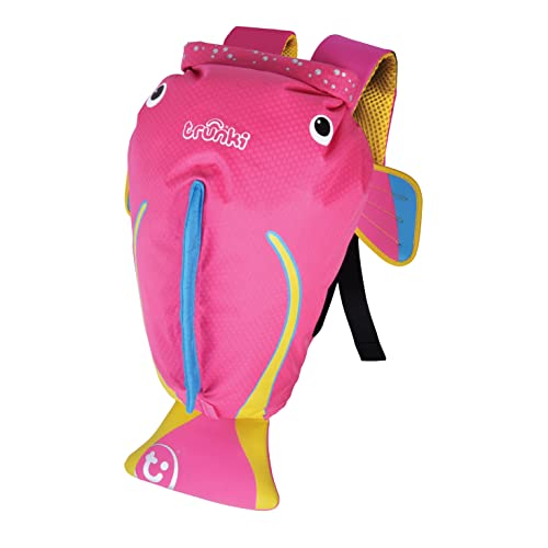 Trunki PaddlePak Wasserdichte Schwimmtasche Kinder Und Turnbeutel Wasserdicht Kinder | Schwimmrucksack Kinder | Schwimmbeutel Kinder Wasserdicht - Coral der Tropenfisch (Rosa) von TRUNKI