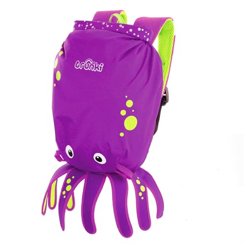 Trunki PaddlePak Wasserdichte Schwimmtasche Kinder und Turnbeutel Wasserdicht Kinder | Schwimmrucksack Kinder | Schwimmbeutel Kinder Wasserdicht - Inky der Oktopus (Violett) von TRUNKI