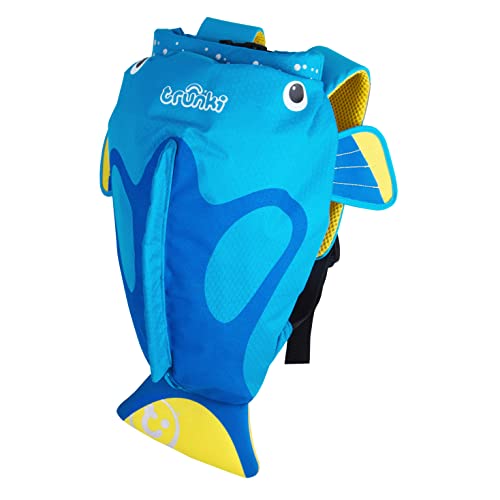 Trunki PaddlePak Wasserdichte Schwimmtasche Kinder Und Turnbeutel Wasserdicht Kinder | Schwimmrucksack Kinder | Schwimmbeutel Kinder Wasserdicht - Tang der Tropenfisch (Blau) von TRUNKI