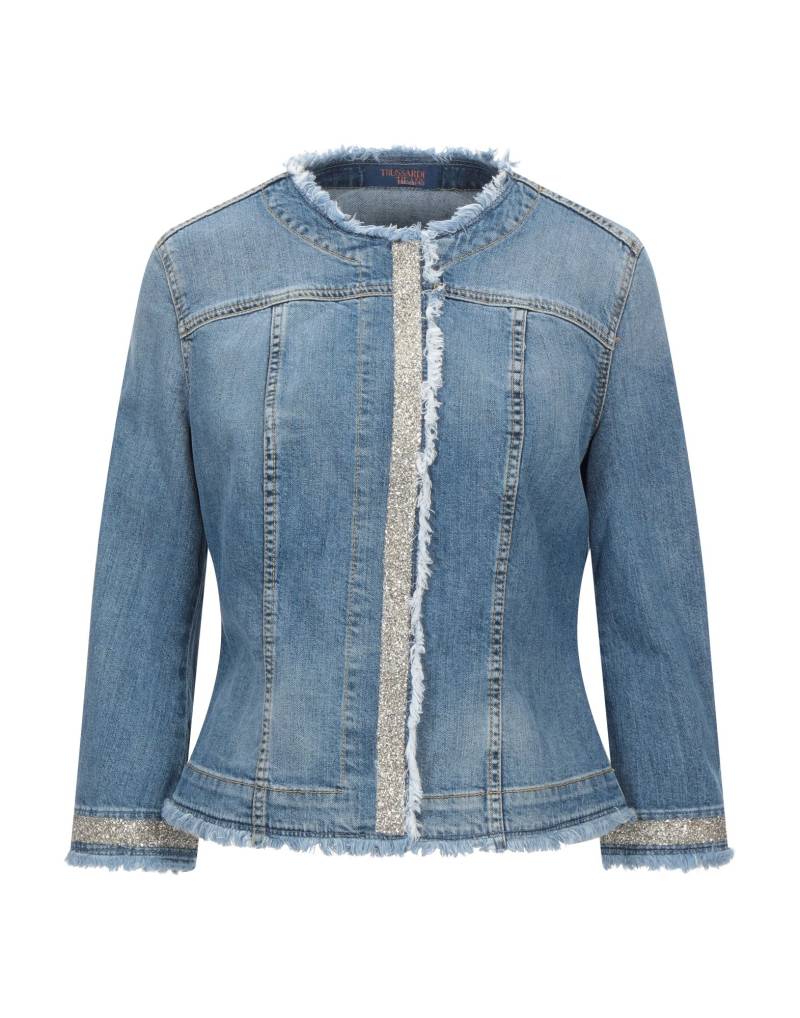TRUSSARDI JEANS Jeansjacke/-mantel Damen Blau von TRUSSARDI JEANS