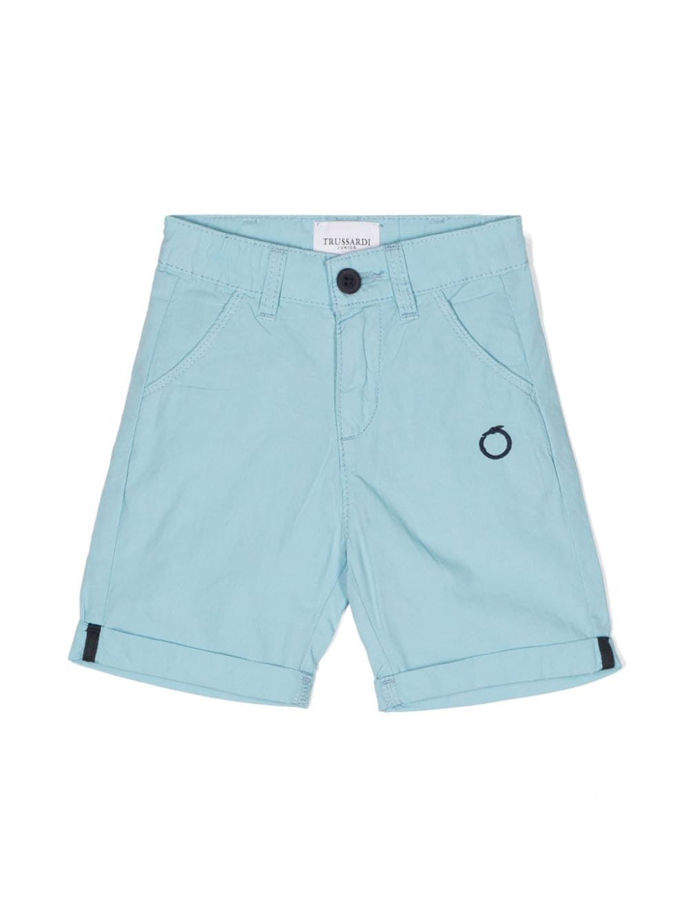 TRUSSARDI JUNIOR Chino-Shorts mit Logo-Stickerei - Blau von TRUSSARDI JUNIOR