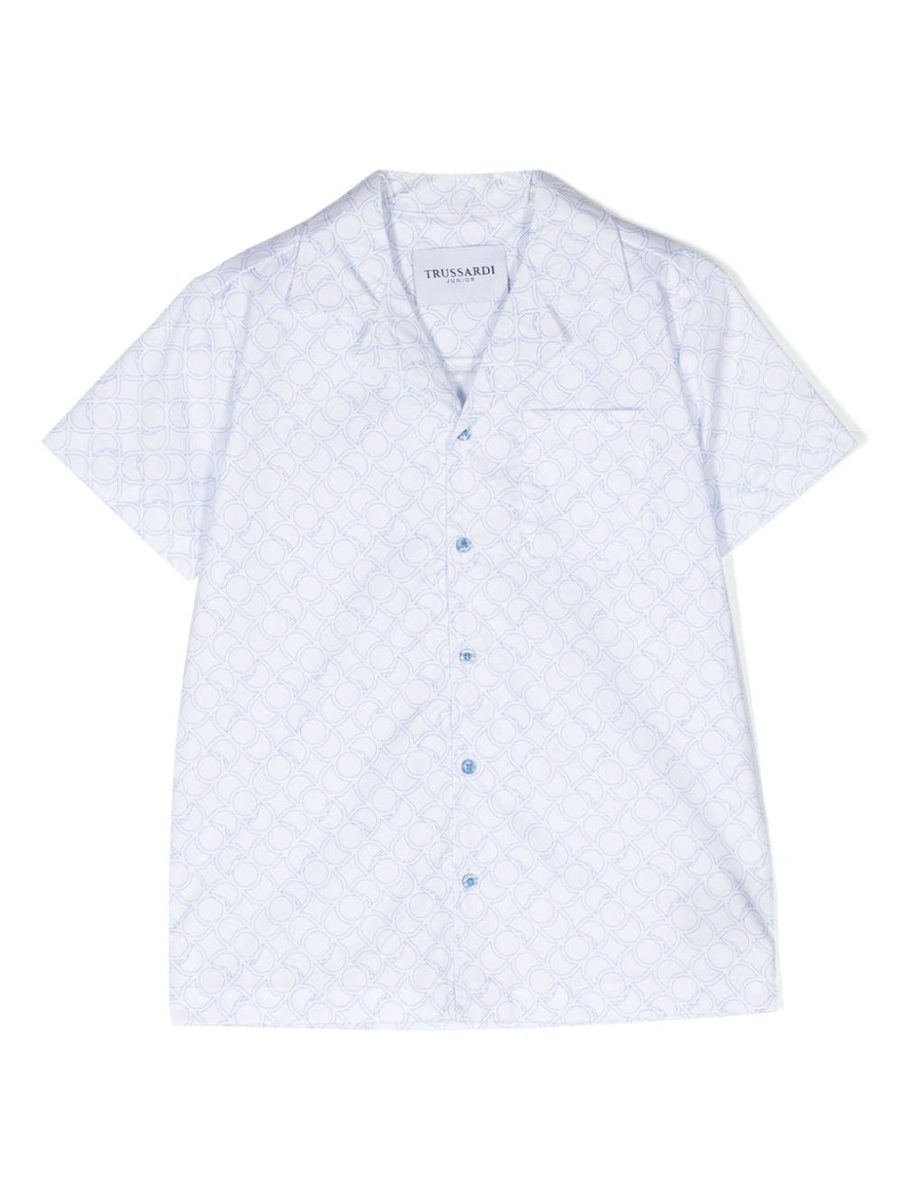 TRUSSARDI JUNIOR Hemd mit Monogramm-Print - Weiß von TRUSSARDI JUNIOR