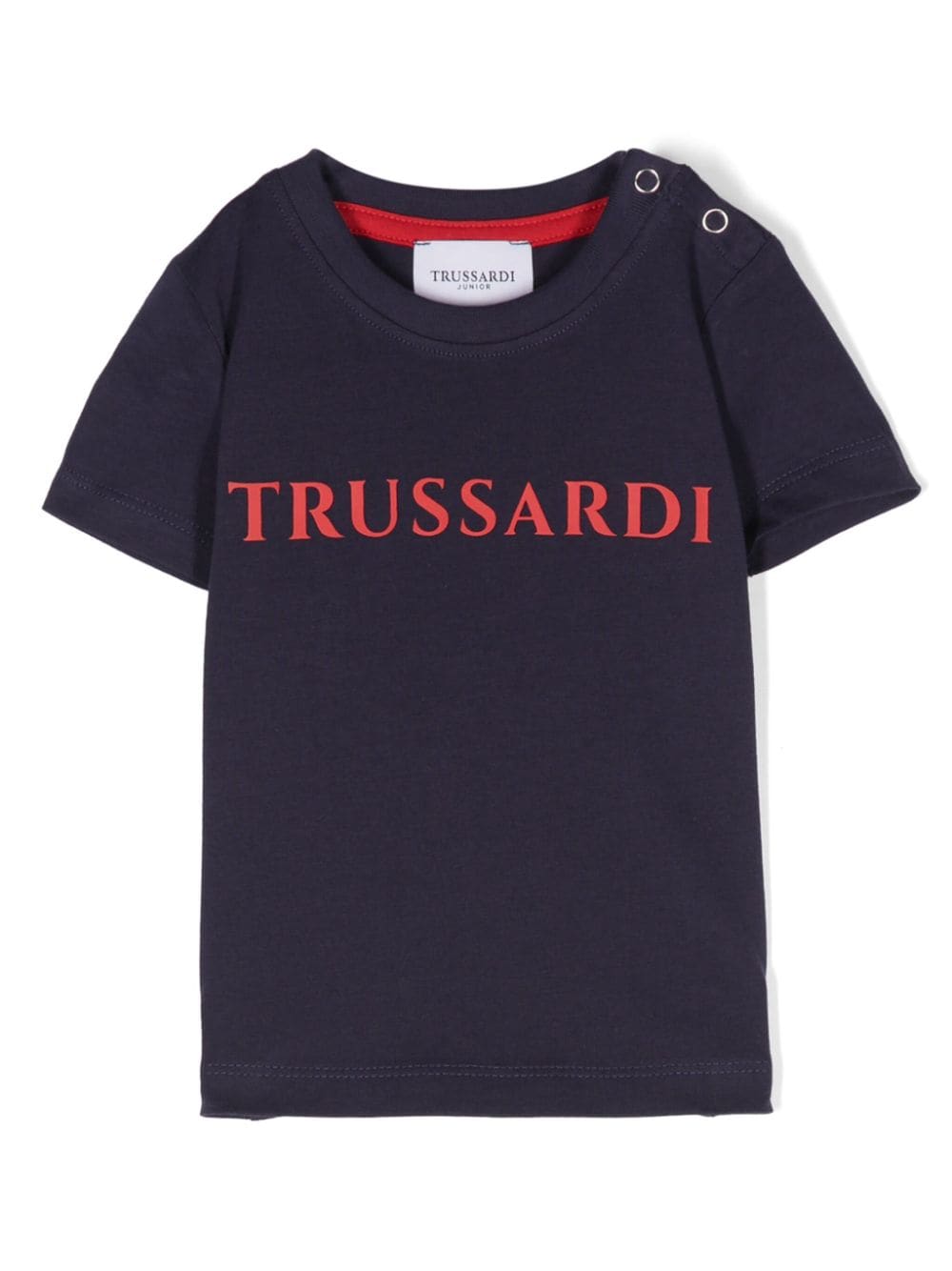 TRUSSARDI JUNIOR T-Shirt mit gummiertem Logo - Blau von TRUSSARDI JUNIOR