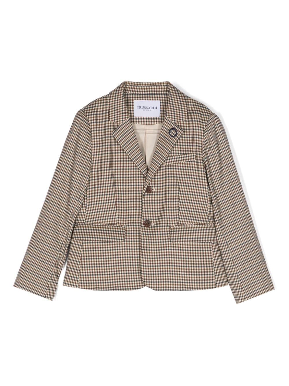 TRUSSARDI JUNIOR Blazer mit Karomuster - Nude von TRUSSARDI JUNIOR