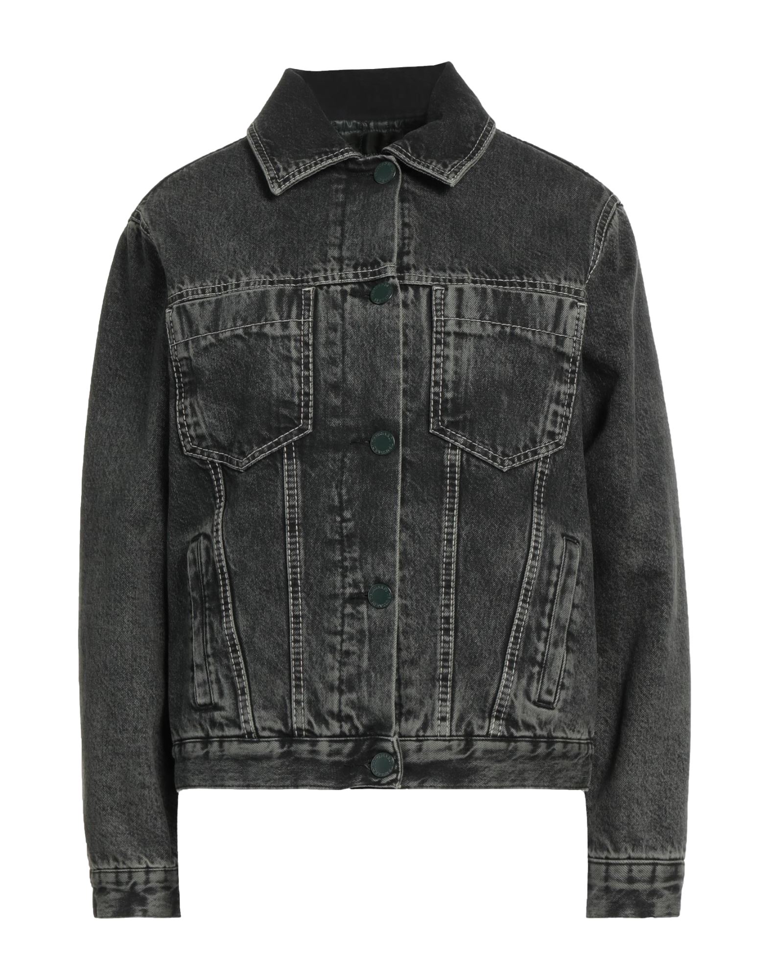 TRUSSARDI Jeansjacke/-mantel Damen Schwarz von TRUSSARDI