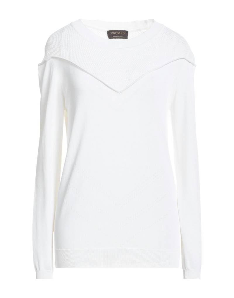 TRUSSARDI Pullover Damen Weiß von TRUSSARDI