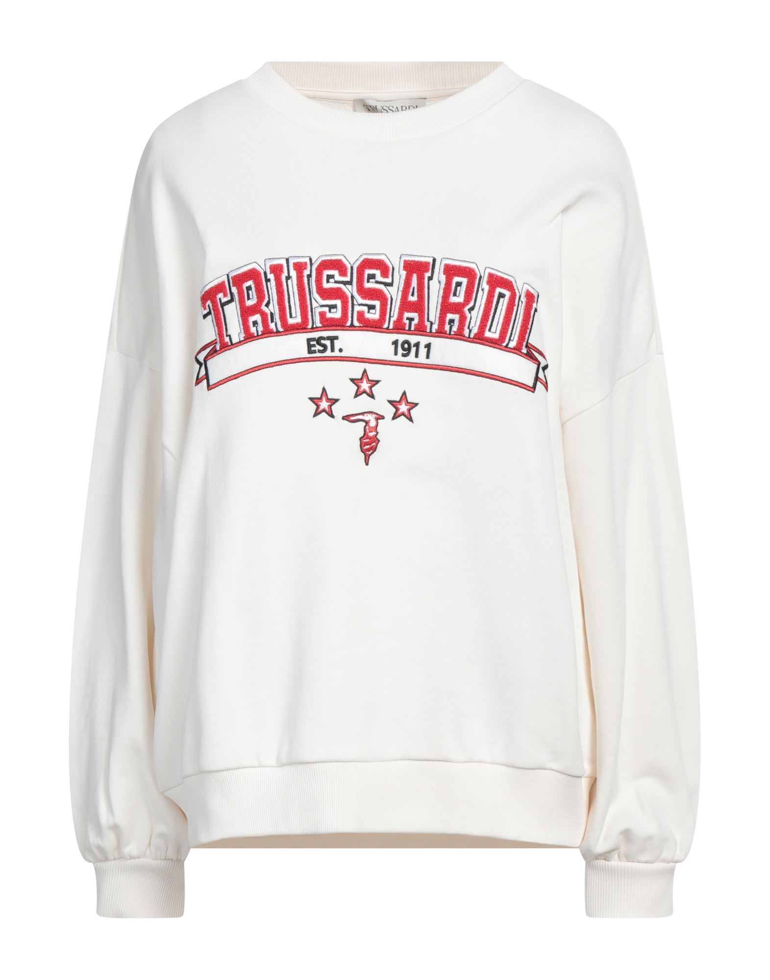 TRUSSARDI Sweatshirt Damen Weiß von TRUSSARDI