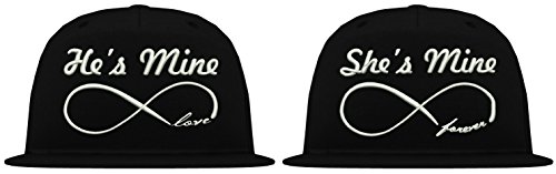 TRVPPY Baseball Kappe Snapback Cap He's mine & She's mine - Schwarz von TRVPPY